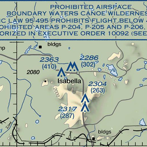 FAA VFR chart of Isabella School, MN