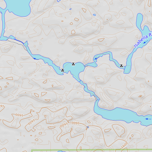 OpenTopoMap map of Island River, MN