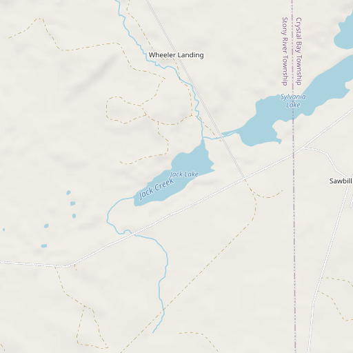OpenStreetMap map of Jack Lake, MN