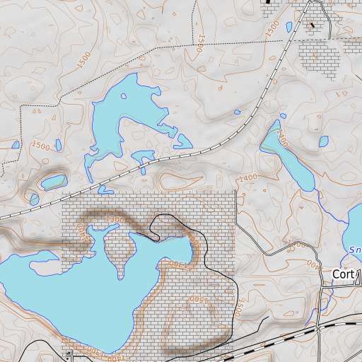 OpenTopoMap map of Majorca Mine, MN