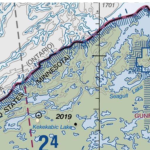 FAA VFR chart of Midas Lake, MN