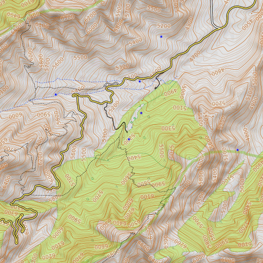 OpenTopoMap map of Angle Orchard, AZ