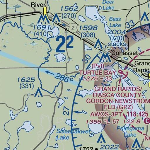 FAA VFR chart of Rice Creek, MN
