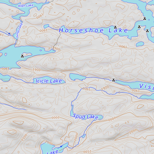OpenTopoMap map of Snack Lake, MN
