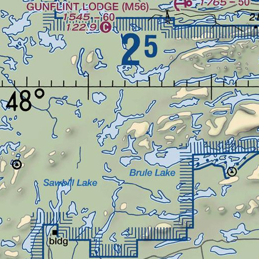 FAA VFR chart of Tiny Lake, MN