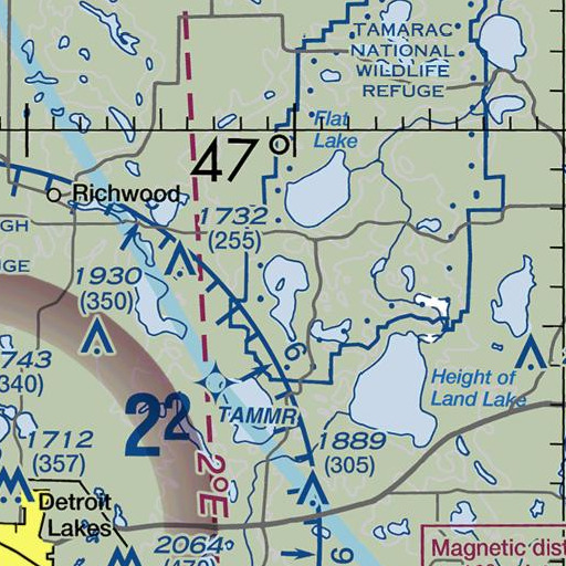 FAA VFR chart of Becker County, MN
