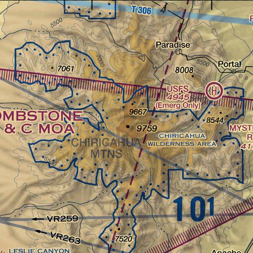 FAA VFR chart of Anita Spring, AZ