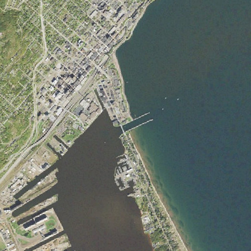 Aerial imagery of Duluth Entry, MN