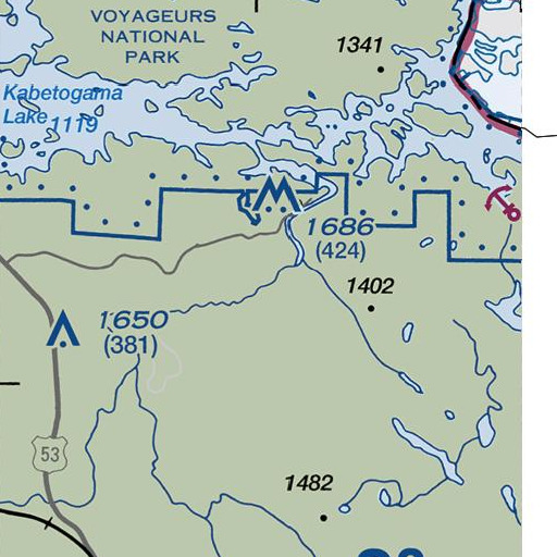 FAA VFR chart of Ash River Falls, MN