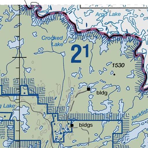 FAA VFR chart of Beartrap Lake, MN