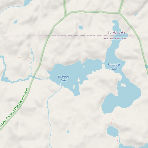OpenStreetMap map of Beartrap Lake, MN