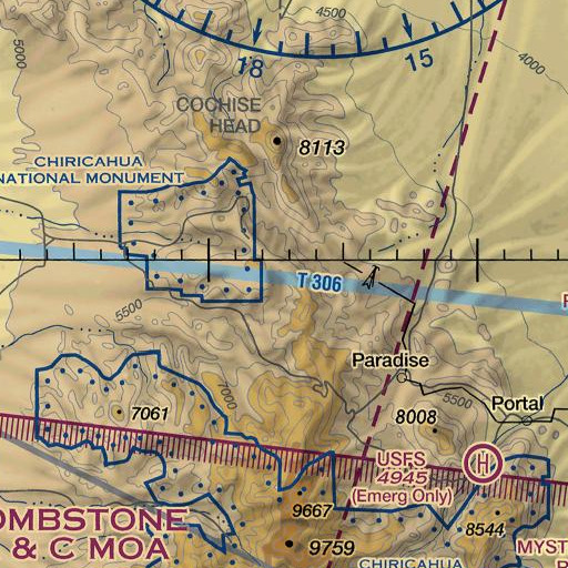 FAA VFR chart of Kasper Tunnel, AZ