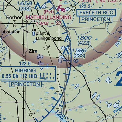 FAA VFR chart of Murphy Lake, MN
