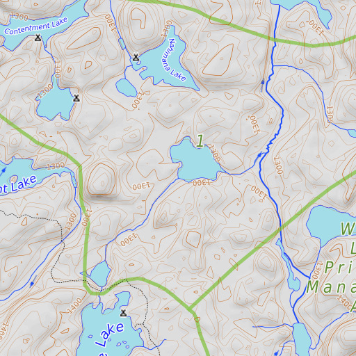OpenTopoMap map of Range Line Creek, MN