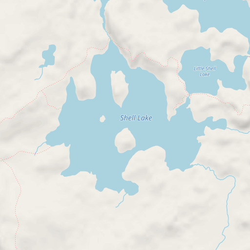 OpenStreetMap map of Shell Lake, MN