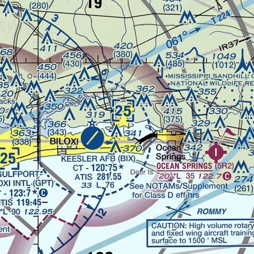 FAA VFR chart of Avery Point, MS