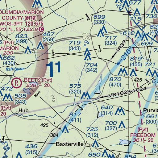 FAA VFR chart of Big Branch, MS
