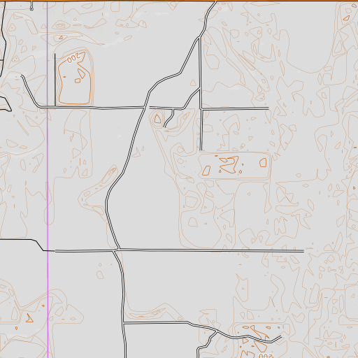 OpenTopoMap map of Blackhawk Bayou, MS