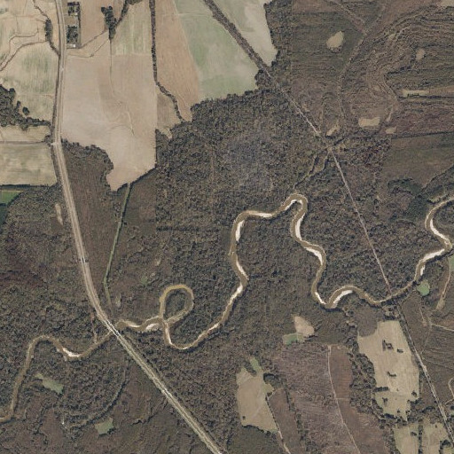 Aerial imagery of Bluff Creek, MS