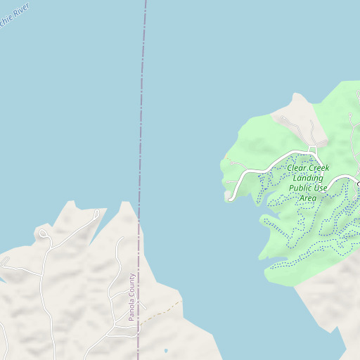 OpenStreetMap map of Clear Creek, MS