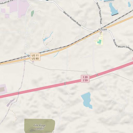 OpenStreetMap map of Curtis Branch, MS