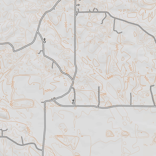 OpenTopoMap map of Hinkle School, MS