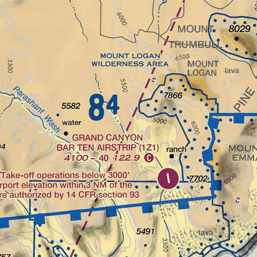 FAA VFR chart of Kinney Point, AZ