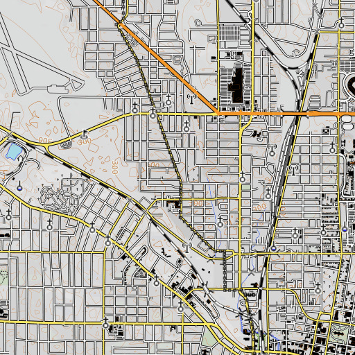 OpenTopoMap map of Jones School, MS