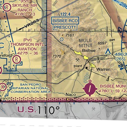 FAA VFR chart of Knob Hill, AZ