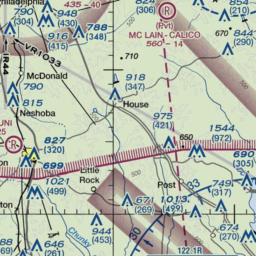 FAA VFR chart of Murphy Branch, MS