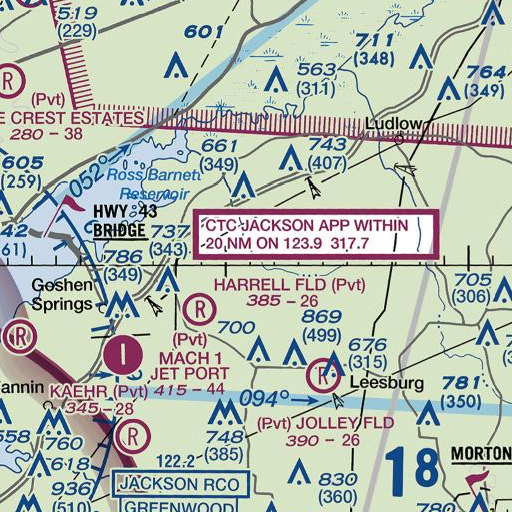 FAA VFR chart of Rollison Creek, MS