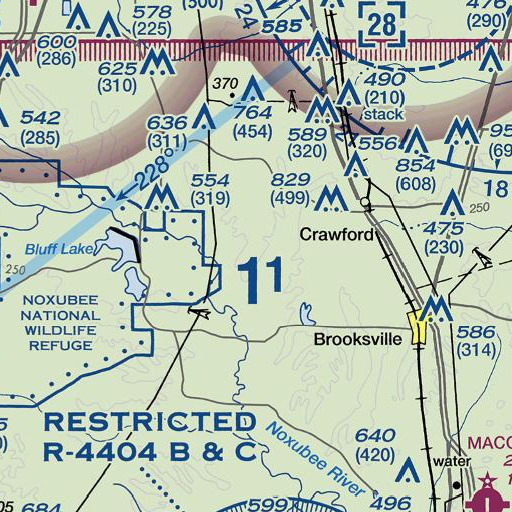 FAA VFR chart of Shotbag School, MS