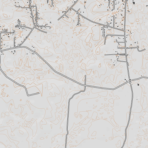 OpenTopoMap map of Shrub Branch, MS