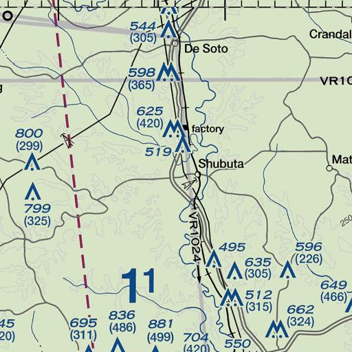 FAA VFR chart of Shubuta School, MS