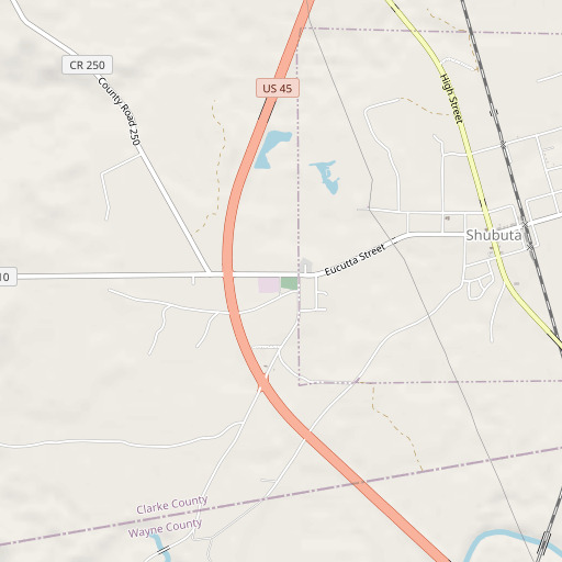 OpenStreetMap map of Shubuta School, MS