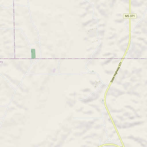 OpenStreetMap map of Tanyard Branch, MS
