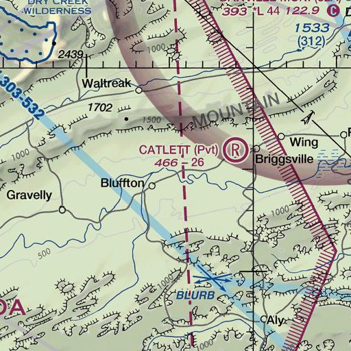 FAA VFR chart of Gault Ford, AR