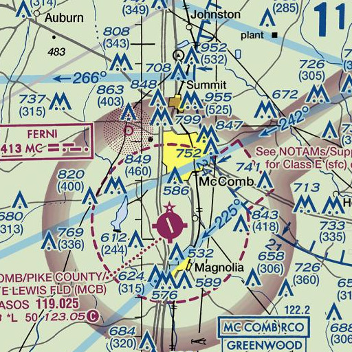 FAA VFR chart of Universal School, MS