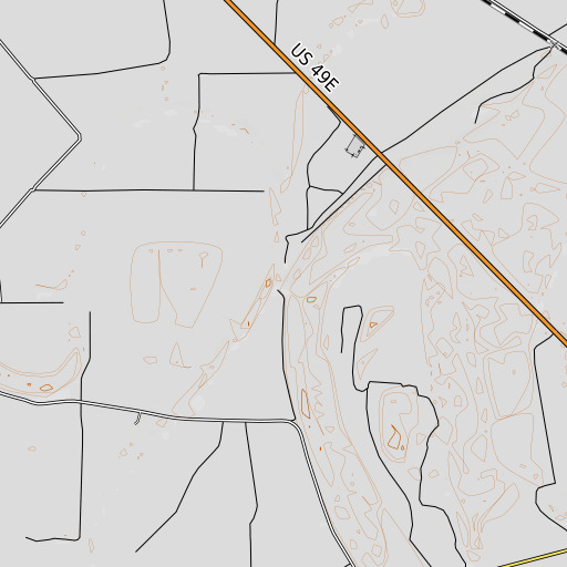 OpenTopoMap map of Upper Quiver River, MS