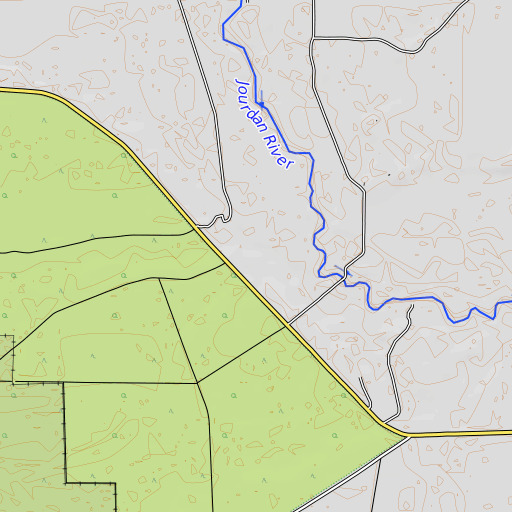 OpenTopoMap map of Wolf Branch, MS