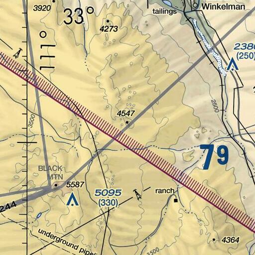 FAA VFR chart of Antelope Peak, AZ