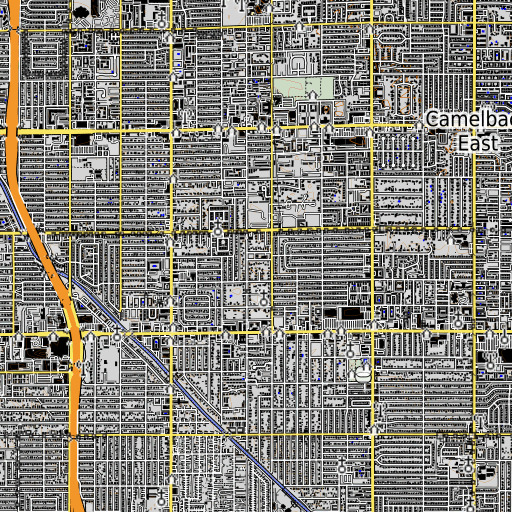 OpenTopoMap map of Lafayette School, AZ