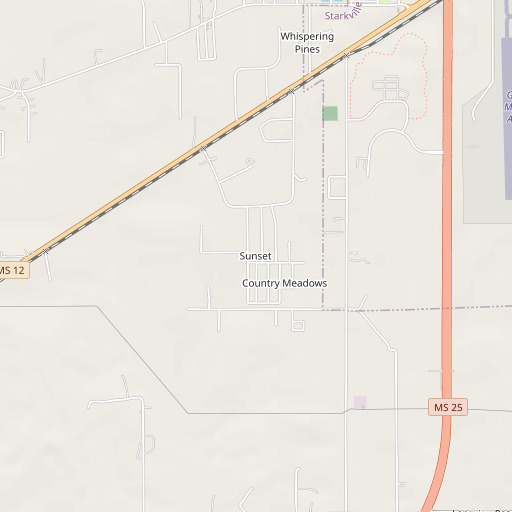 OpenStreetMap map of Sunset, MS