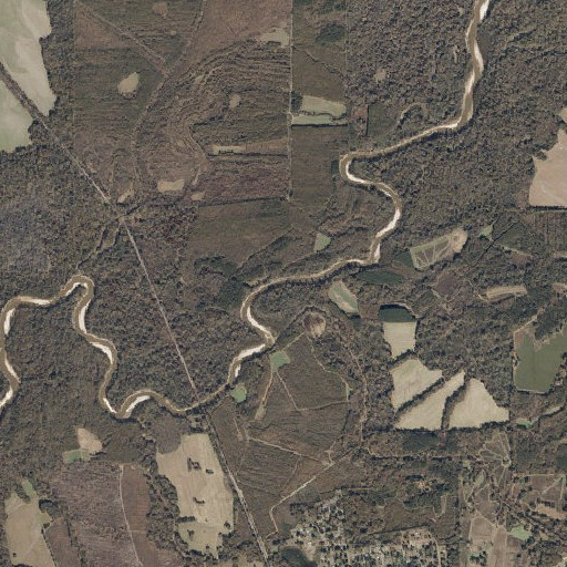 Aerial imagery of Mound Bluff, MS