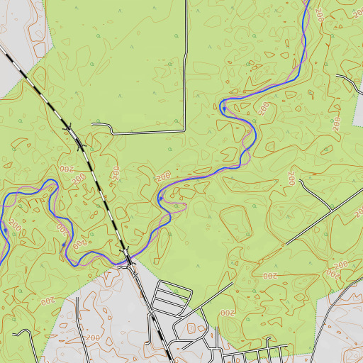 OpenTopoMap map of Mound Bluff, MS