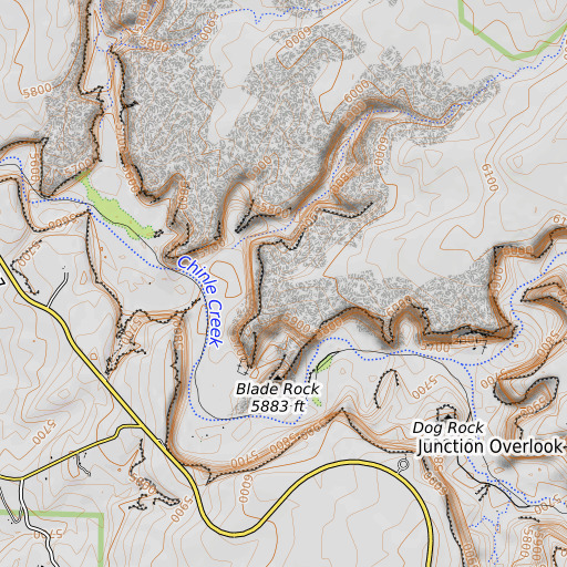 OpenTopoMap map of Antelope Point, AZ
