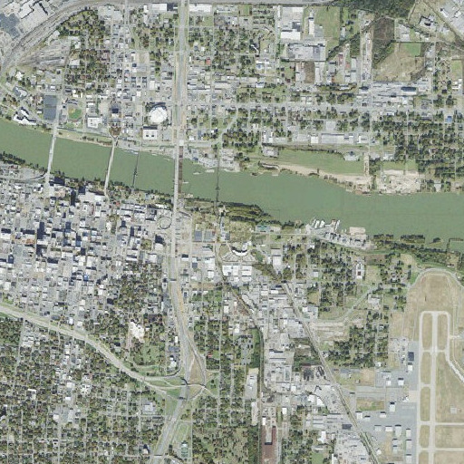Aerial imagery of Second Street Bridge, AR