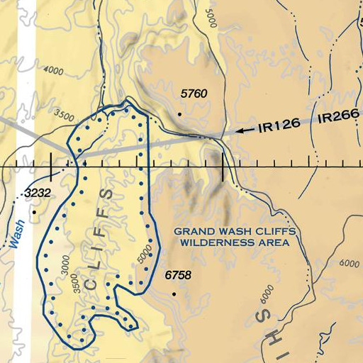 FAA VFR chart of Last Chance Points, AZ