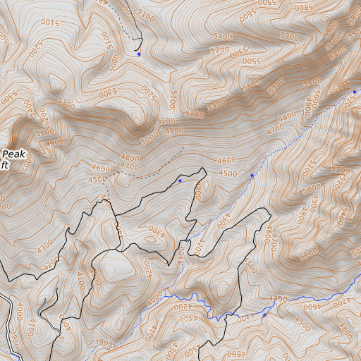 OpenTopoMap map of Antelope Spring, AZ