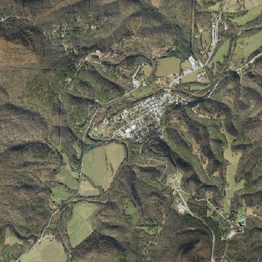 Aerial imagery of Jasper High School, AR